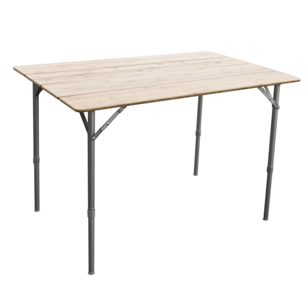 AMERIHOME Adjstbl Height Folding Bamboo Table W/ Carry Bag, 39.35" L x 25.5" W FFBAT40